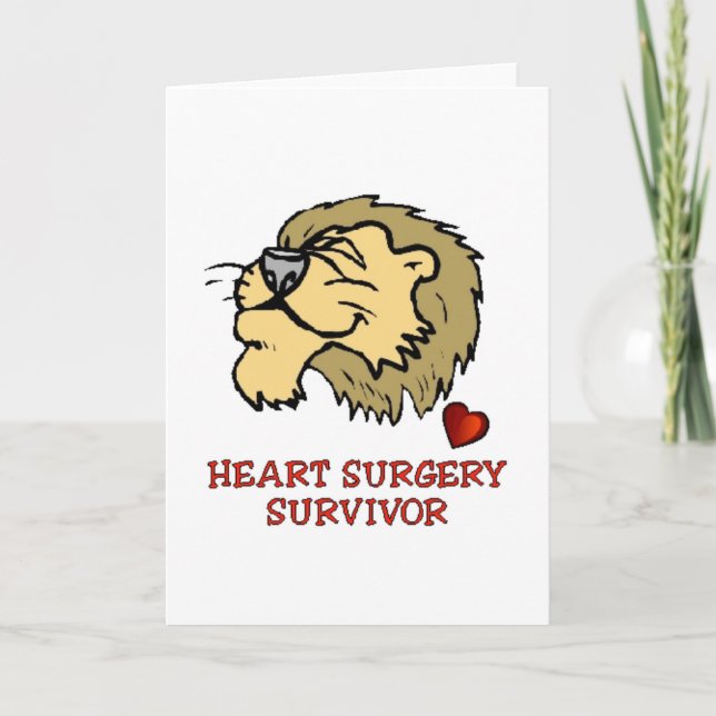 Carte Chirurgie cardiaque Lion survivant (Devant)