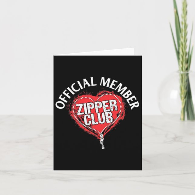 Carte Chirurgie cardiaque Officiel Zipper Club Cadeau Me (Devant)