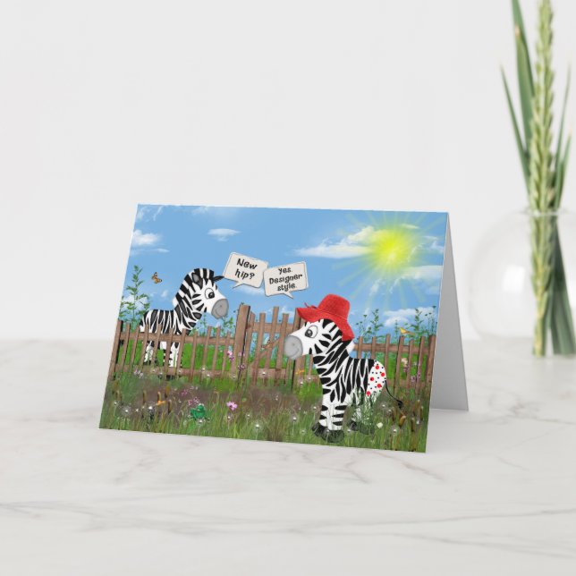 Carte Chirurgie de remplacement de hanche Zebras (Devant)