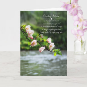 Carte Chirurgie des yeux Pluie de printemps et floraison