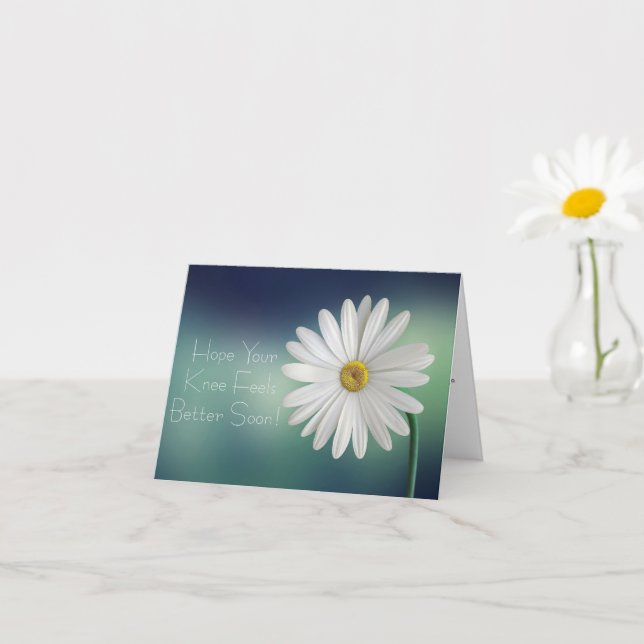 Carte Chirurgie du genou se bien bientôt White Daisy (Petite plante)