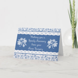 Carte Chirurgie genou bien Floral Faux Lace Card
