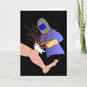 Carte Chirurgie genou bien humoristique Carton de soudeu