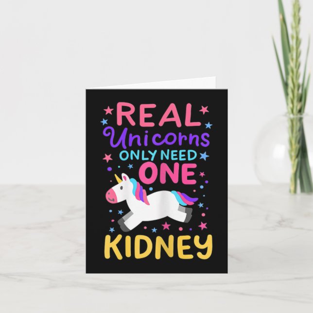 Carte Chirurgie Renal Transplant Rein Cute Unicorne Pour (Devant)