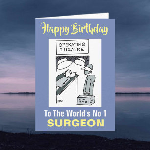 Carte Chirurgien avec boîte à outils - Joyeux anniversai