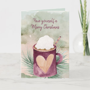 Carte Chocolat chaud de Noël