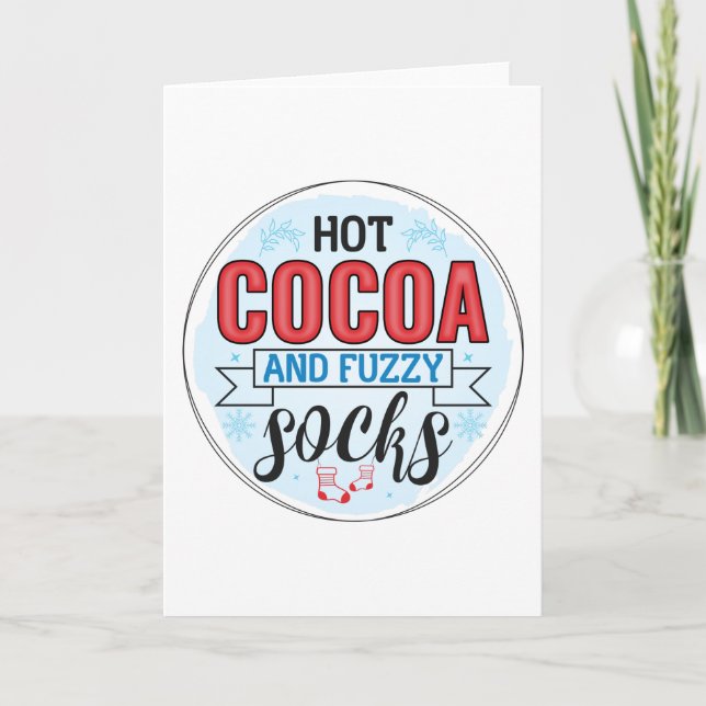 Carte Chocolat Chaud et Chaussettes Doux (Devant)