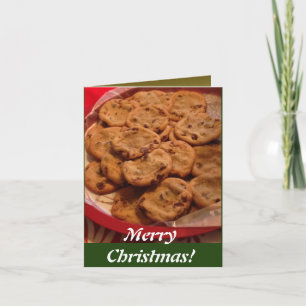 Carte Chocolat Chip Cookies Noël