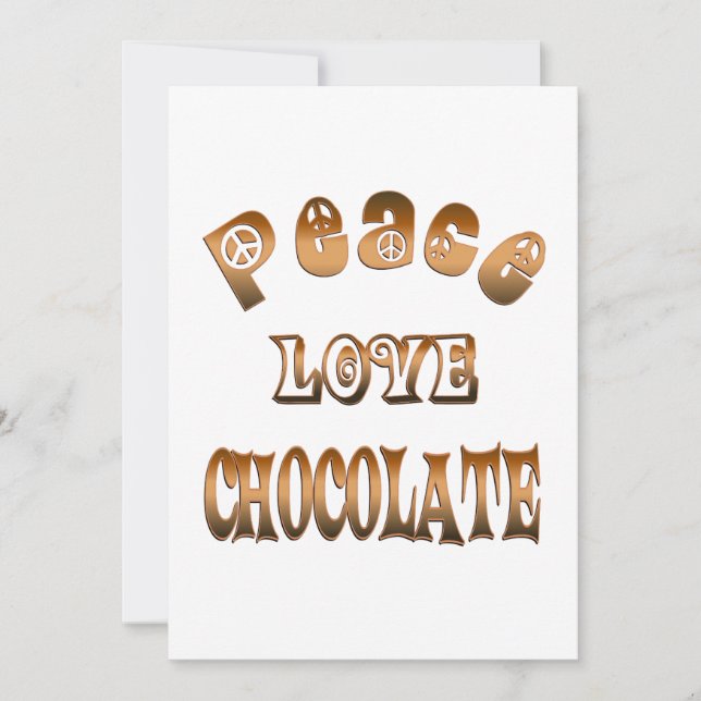 CARTE CHOCOLAT D'AMOUR DE PAIX (Devant)