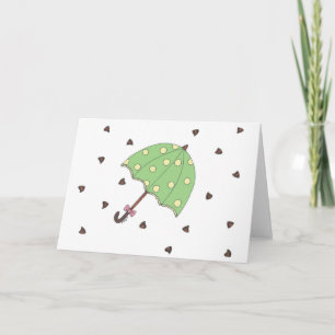 Carte Chocolat Douches Candy Raindrops Parasol Parapluie
