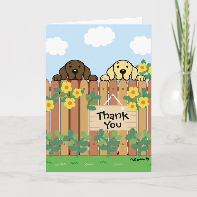 Carte Chocolat jaune du Labrador Merci du Labrador (Devant)