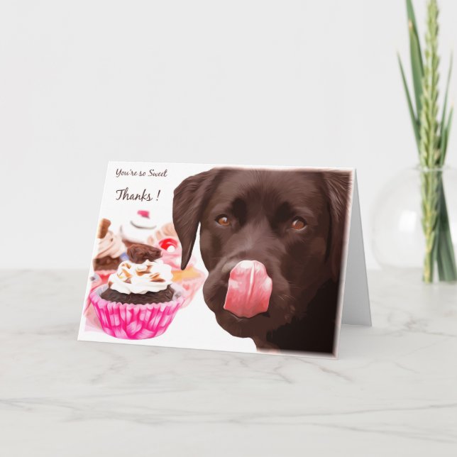 Carte Chocolat Lab I Love You Card - Cupcake Card (Devant)