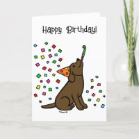 Chocolat Labrador Confetti fête d'anniversaire
