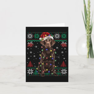 Carte Chocolat Labrador Noël Père Noël laide Sweat Do
