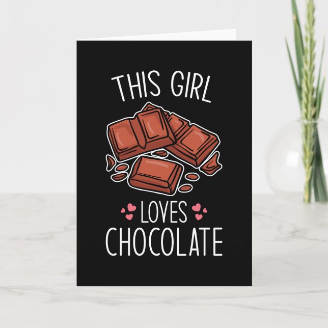 Carte Chocolat Love Citation drôle fille (Devant)