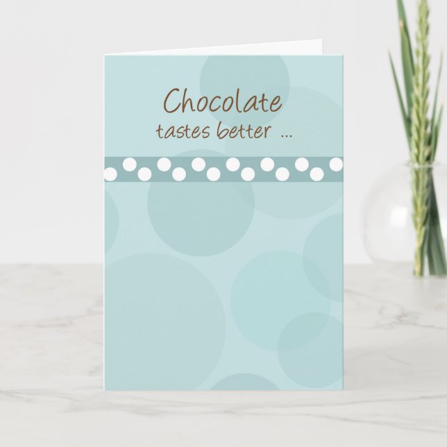 Carte Chocolat mieux avec ami, support (Devant)
