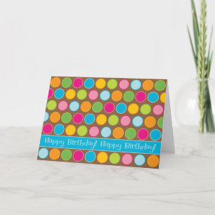 Carte Chocolate Dots Birthday Card