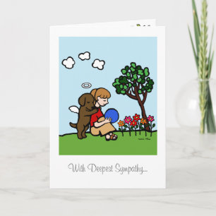 Carte Chocolate Labrador Angel with Love