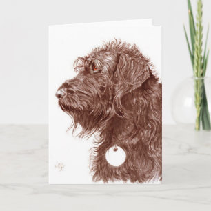 Carte Chocolate Labraoodle Greeting Card