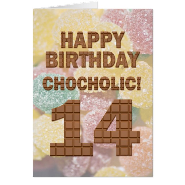 Carte Chocololique 14e anniversaire (Devant)
