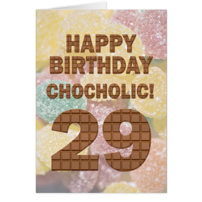 Carte Chocololique 29e anniversaire (Devant)