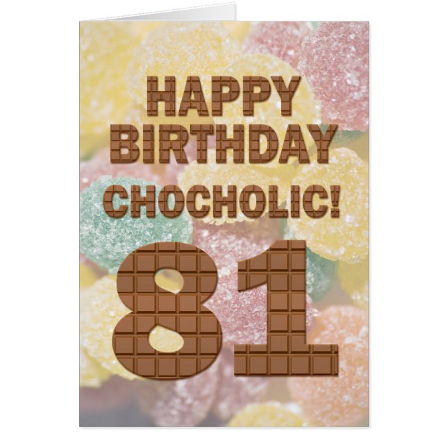 Carte Chocololique 81e anniversaire (Devant)