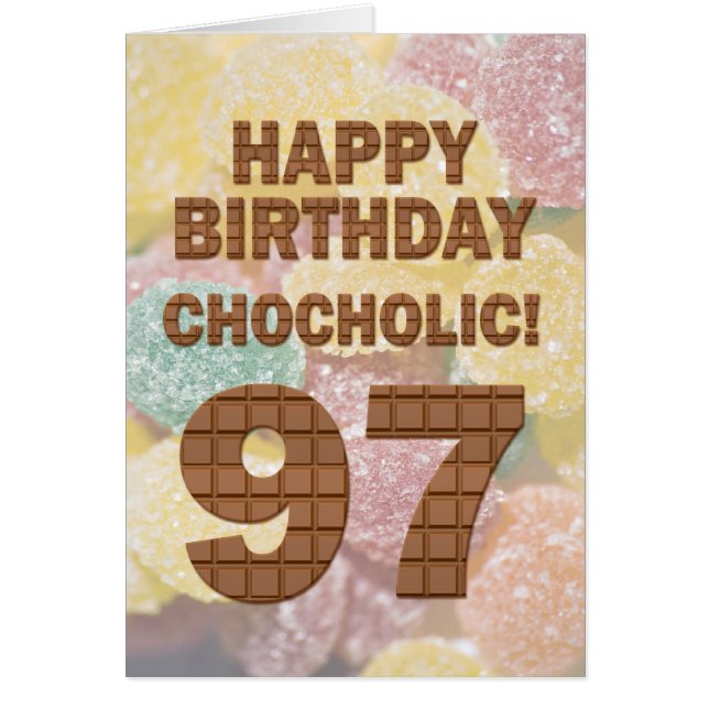 Carte Chocololique 97e anniversaire (Devant)