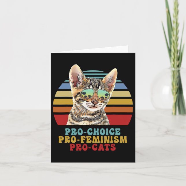 Carte Choice Pro Feminism Pro Cats Droits des femmes Fem (Devant)
