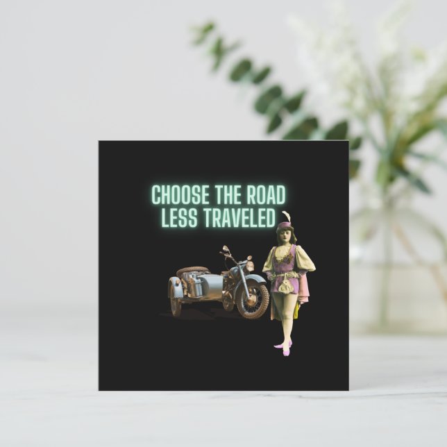 Carte Choisir la route Moins Voyage Amusants Art modifié (Debout devant)
