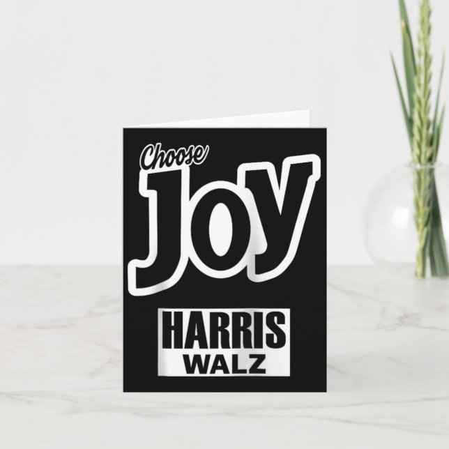 Carte Choisissez Joy Kamala Harris Tim Walz Slogan 2024  (Devant)