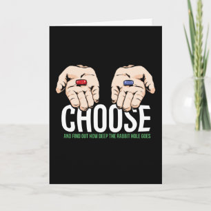 Carte Choisissez la pilule rouge - pilule rouge - cadeau