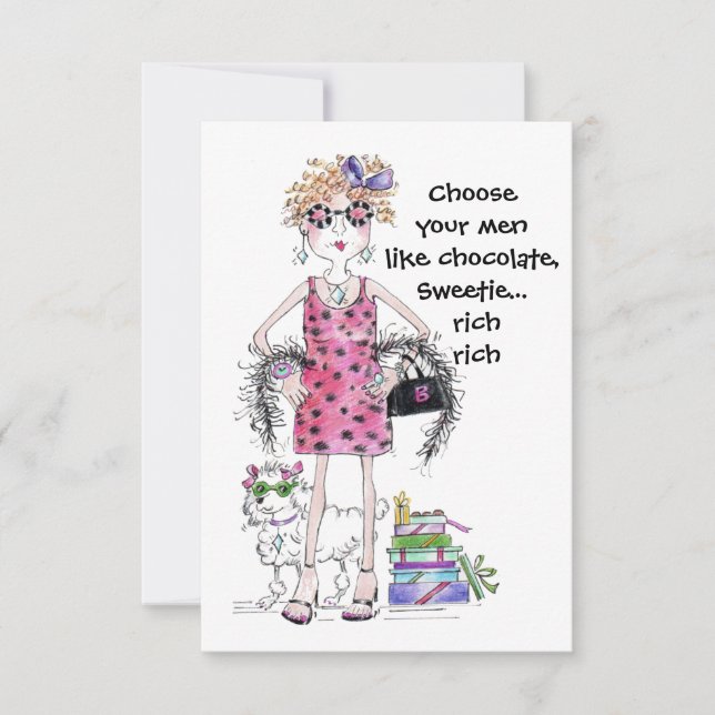 Carte Choisissez vos hommes comme Chocolat, Chérie...ric (Devant)