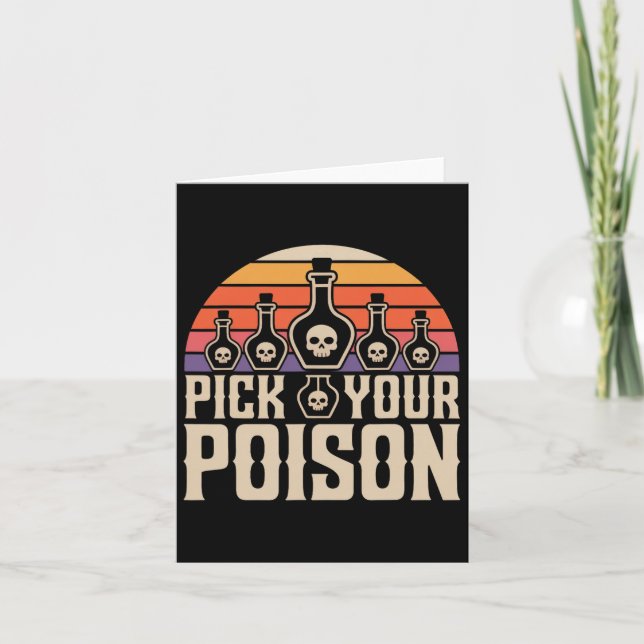 Carte Choisissez votre poison Bouteilles de potion gothi (Devant)