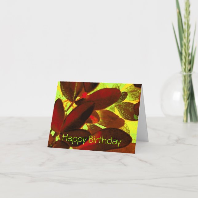 Carte Choisya Automne 2 "Joyeux anniversaire" (Devant)