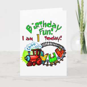 Carte Choo Choo Train 1er Anniversaire Tshirts et cadeau