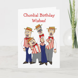 Carte Chordial Anniversaire Quartet de Dessin Homme