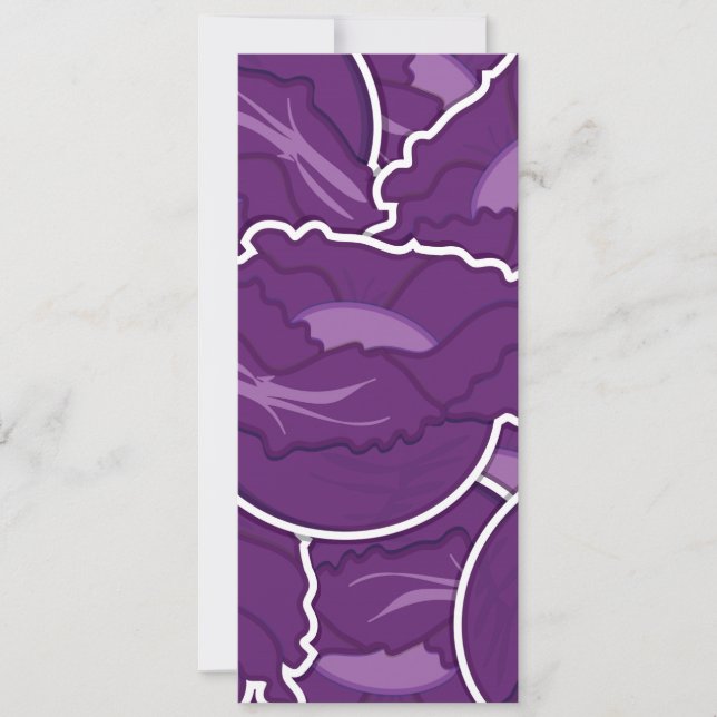 Carte Chou pourpre funky (Devant)