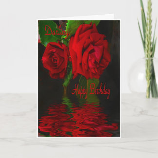 Carte Chouchou Refelcted-Heureux d'anniversaire de rose