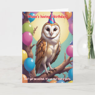 Carte Chouette d'Amérique Souhaits d'anniversaire : Sage