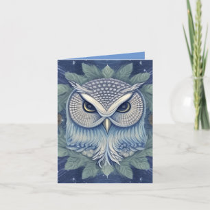 Carte Chouette de forêt d'Imaginaires mystique