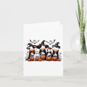 Carte Chouette fantôme Vaches Halloween Animaux Vache Lo
