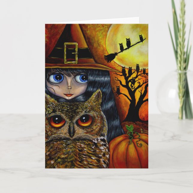 Carte Chouette Halloween (Devant)