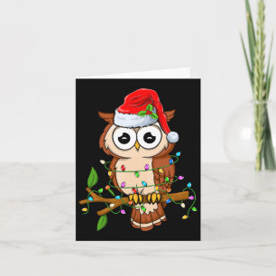 Carte Chouette portant le Noël Noël Noël - Oiseaux Choue