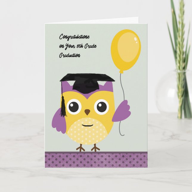 Carte Chouette sciée de 8e année (Devant)