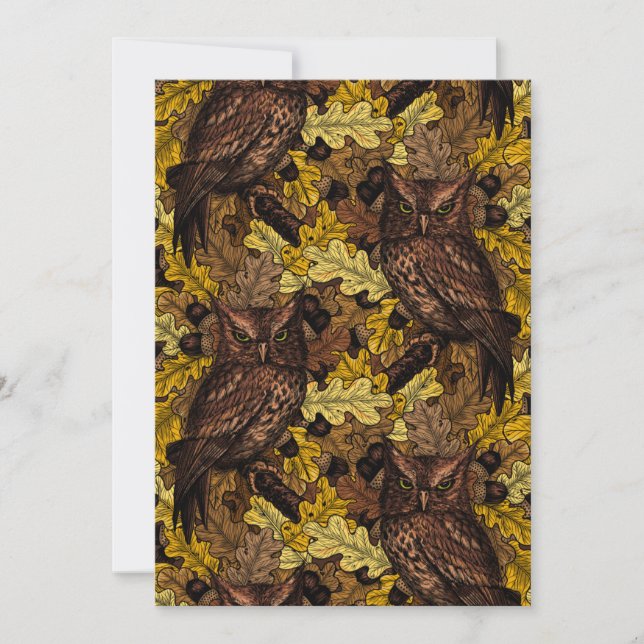 Carte Chouettes d'automne (Devant)