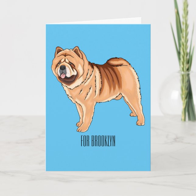 Carte Chow Chow dog cartoon (Devant)