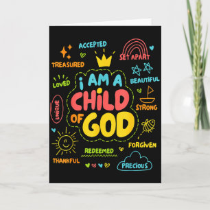 Carte Chrétien Je Suis Un Enfant De Dieu Jésus Foi Enfan
