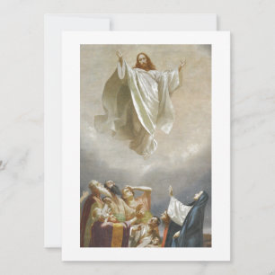 Carte Christ Ascension au ciel observé par les apôtres