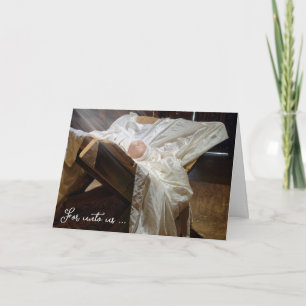 Carte Christ Child in Barn Manger