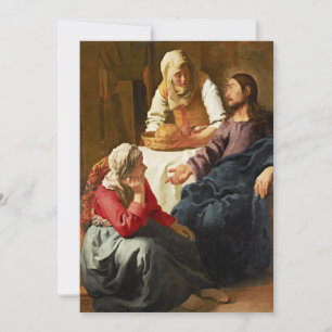 Carte Christ dans la Maison de Martha et Marie